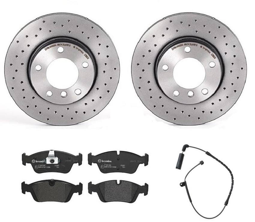 Brembo Brake Pads and Rotors Kit - Front (286mm) (Xtra) (Low-Met)